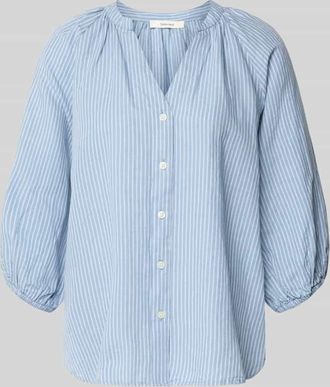 Selected Relaxed Fit Hemdbluse Leinen-Baumwoll-Mix Modell ALBERTA in Hellblau, Gr&ouml;&szlig;e 34