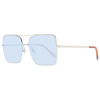 Web Eyewear Accessoires, Dames, Geel, ONE Size, Gouden Metalen Zonnebril