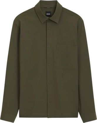 HUGO BOSS P-Leo-K-P-263 Overshirt - Heren - Casual Overhemden - Groen - S - Overhemden