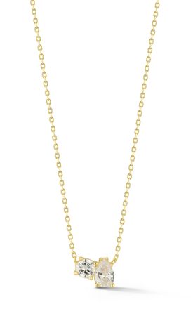 Glaze Jewelry Sterling Silver Dainty 2 Stone Necklace