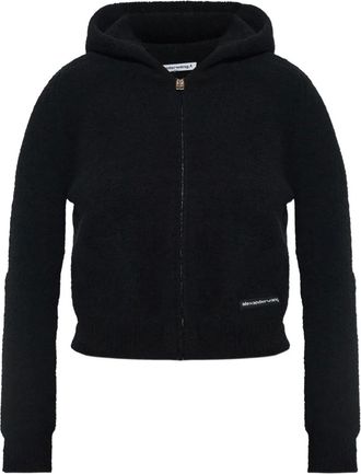 Alexander Wang Felpa con cappuccio e zip - Nero