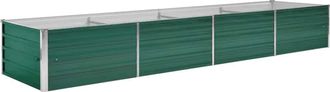 vidaXL Vidaxl - Arriate De Jard&iacute;n De Acero Galvanizado Verde 320x80x45 Cm