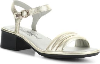 FLY London Eiva Ankle Strap Sandal in Gold at Nordstrom, Size 5Us