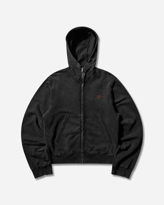 Martine Rose Hooded Zip Crew Black Washed