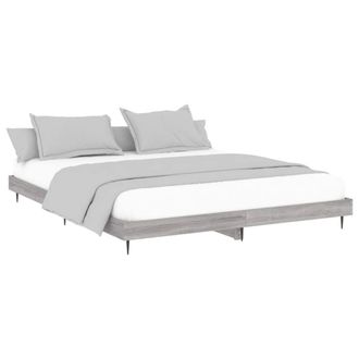 Berkfield Home Durable Bed Frame Grey Sonoma 200x200 cm Engineered Wood