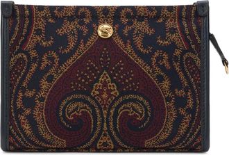 Etro Pegaso Arnica Pouch - Dames - Clutches - Veelkleurig - ONE Size - Leer - Tassen