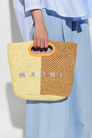 Marni Bag With Logo, Womens, Beige
