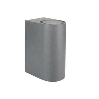Trade Shop Trade Shop - Applique Da Esterno Cilindro Up&down Lampada Da Parete Giardino 2xgu10 Ip65 Es14 - Grey