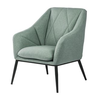 Koketto Home Sill&oacute;n tapizado color menta con dise&ntilde;o geom&eacute;trico