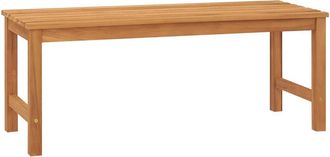 vidaXL Vidaxl - Banco De Jard&iacute;n De Madera Maciza De Teca 114 Cm