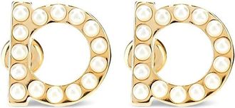 Ferragamo Gancini Stud Oorbellen - Dames - Oorbellen - Geel - ONE Size - Accessoires