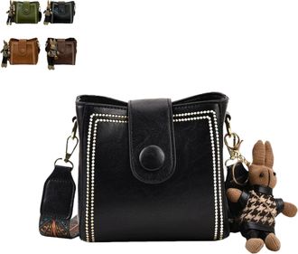 Generic Vintage Bag, Vintage Fashion Bag With Adjustable Wider Shoulder Strap, Retro Style Womens Shoulder Bag, Perfect for Travel & Daily Use (D)