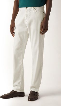 Ermenegildo Zegna Slim Fit Jeans in White at Nordstrom, Size 38