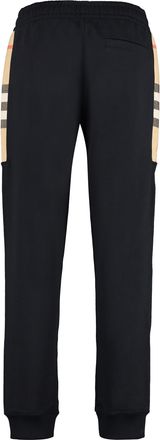 Burberry Mens Track Pants Drawstring Waist Black Cotton