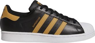adidas Originals Mens Superstar Sneakers, black/magic beige/white, 10