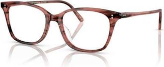 Oliver Peoples 52mm Rectangle optical glasses in Red at Nordstrom