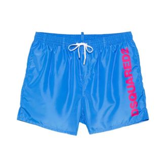 Dsquared2 Beachwear, male, Blue, Size: 2XL Logo Swim Shorts