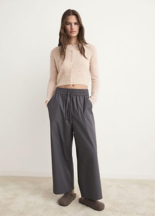 Mango Cardigan corto lana beige - Donna - S - MANGO