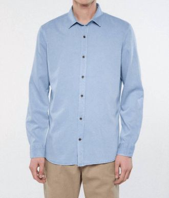Mavi Luxe Long Sleeve Shirt In Blue