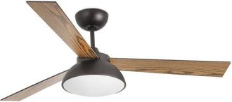 Netlighting Rodas LED Brown Ceiling Fan with DC Motor Smart Remote Included 3000K