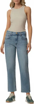 Kut from the Kloth Kit High Rise Baggy Ankle Straight Leg In Iconic Wash