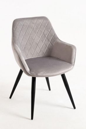 Regalos Miguel Pack 2 Sillas color gris en terciopelo