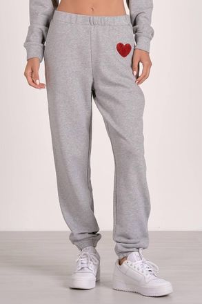 Elan Womens Heart Sweatpants In Gray