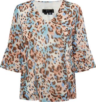 Faina Blouse shirt Dames Beige Veelkleurig