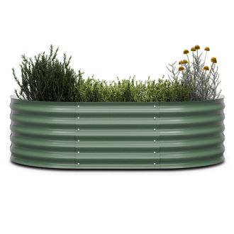 Blumfeldt Blumfeldt Maceta Elevada High Grow Extended De 150 X 43 X 60 Cm De Chapa Ondulada De Acero F&aacute;cil De Montar A Prueba De &Oacute;xido Y Heladas