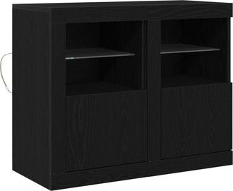 vidaXL Armario auxiliar 2 pcs Roble negro 41 x 37 x 67 cm Vidaxl