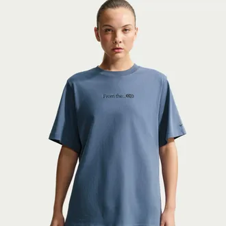 Nike Womens Caitlin Clark Basketball T-Shirt in Blue | JA4011-491