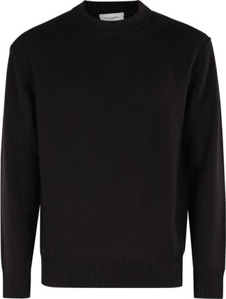 Paolo Pecora Crew Neck Black Wool Sweater