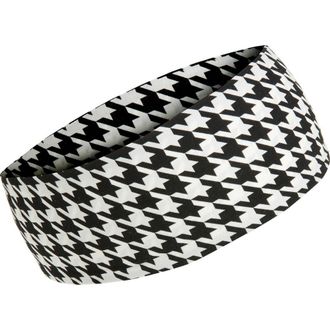 Naked Wardrobe Houndstooth Fabric Headband in Houndstooth Black/White at Nordstrom