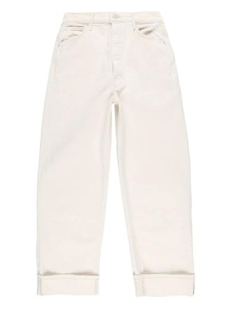 Mother Spitfire cuffed jeans - women - Spandex/Elastane/Cotton - 27 - White