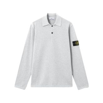 Stone Island LS Polo - Heren - Polos - Grijs - M - Katoen - Tops