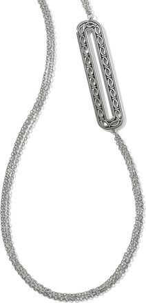 Brighton Womens Ferrara Equestra Long Necklace In Silver