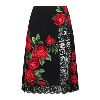 Dolce & Gabbana Rokken, Dames, Zwart, XL, Katoen, Dolce & Gabbana Rokken