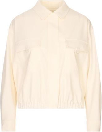 Fabiana Filippi Techno Tailoring Bomber - Dames - Bomber jackets - Wit - S - Polyester - Jassen