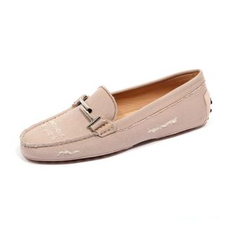 Tod's Loafers, female, Pink, 3 1/2 UK, Light Abraded Loafer Shoe Fabric