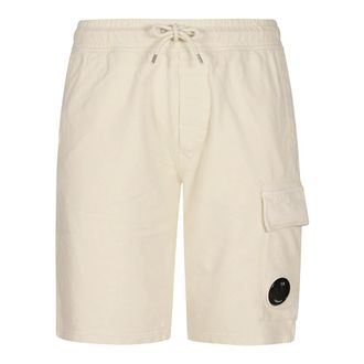 C.P. Company Casual Shorts, male, Beige, Size: S Lens-detail Cargo Shorts
