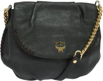 MCM Tweedehands leren schoudertassen - Dames - Vintage Schoudertas - Grijs - ONE Size - Leer - Vintage