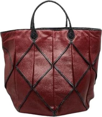 Bottega Veneta Pre-owned Tote Bags, female, Red, Size: ONE SIZE Pre-owned Vintage Tote Bag