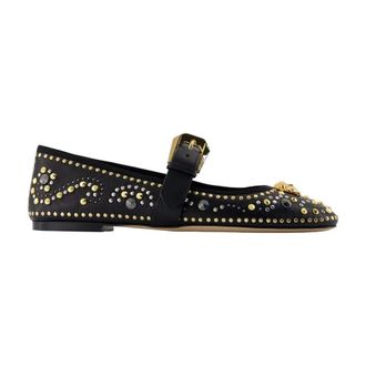 Versace Schoenen, Dames, Zwart, 36 EU, Ballerinas