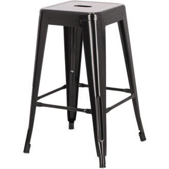OEM Taburete De Bar Par&iacute;s 66 Cm Negro Loft Inspirado En Tolix