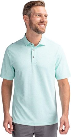Cutter & Buck Virtue Eco Pique Botanical Print Recycled Mens Polo