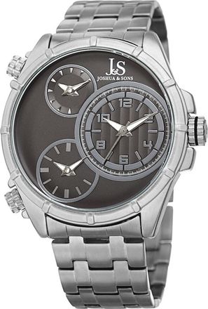 Joshua & Sons Quartz Gunmetal Dial Mens Watch JX128SSB