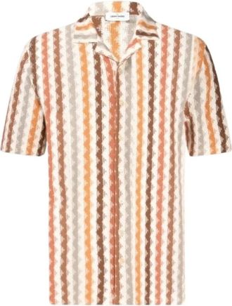 Gran Sasso Jersey Shirt met Etnische Print - Heren - Korte mouwen Overhemden - Veelkleurig - L - Katoen - Overhemden