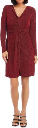 Karen Kane Twist Front Dress In Red