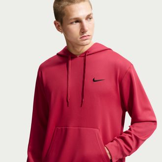 Nike Mens Flex Dri-FIT UV Protection Pullover Hoodie in Red | IF2985-608