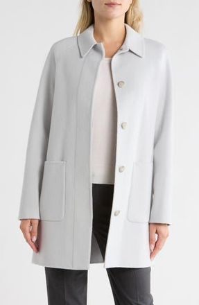 Theory Caban Wool Blend Coat in Whisper Melange at Nordstrom Rack, Size Medium